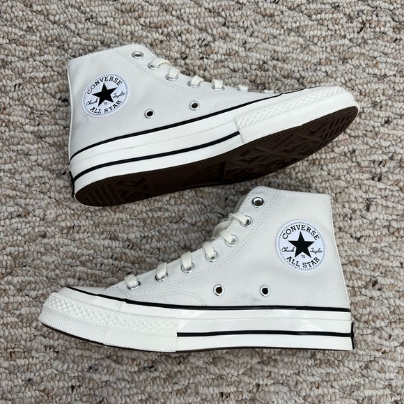 Converse High Top Chuck Taylor 70 Nautical Tri-Blocked Ghosted Vintage White - Picture 12 of 14